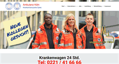 Desktop Screenshot of ambulanz-koeln.de